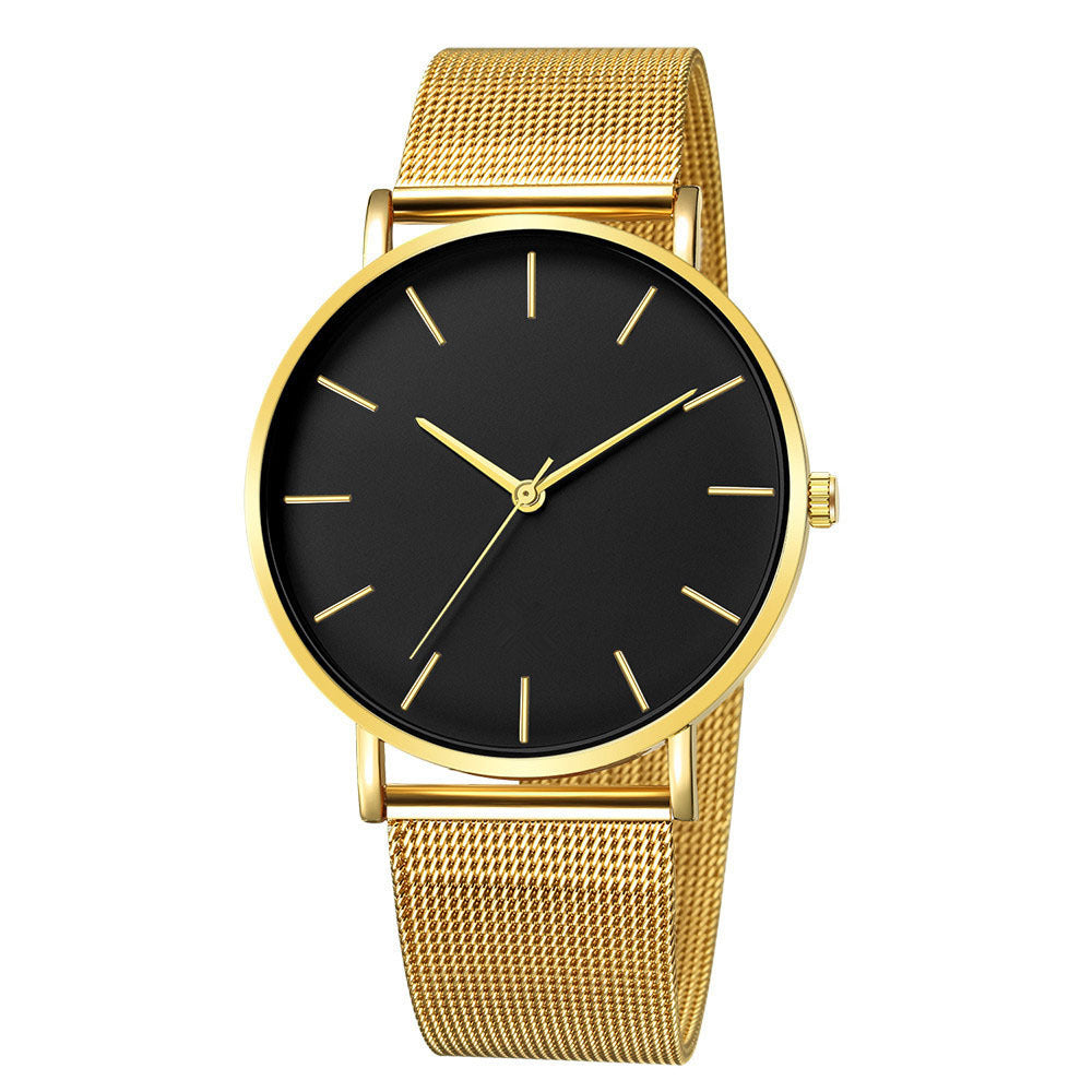 Geneva new men's watches ultra-thin simple mesh band watches men's watches foreign trade best selling men's watches wholesale Rebel