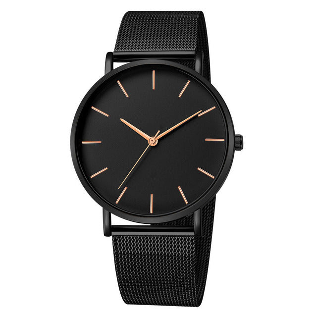Geneva new men's watches ultra-thin simple mesh band watches men's watches foreign trade best selling men's watches wholesale Rebel