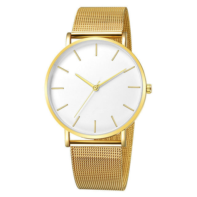 Geneva new men's watches ultra-thin simple mesh band watches men's watches foreign trade best selling men's watches wholesale Rebel