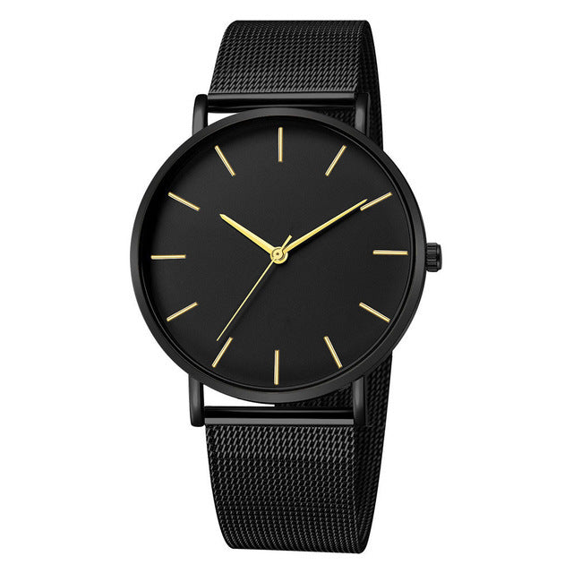 Geneva new men's watches ultra-thin simple mesh band watches men's watches foreign trade best selling men's watches wholesale Rebel