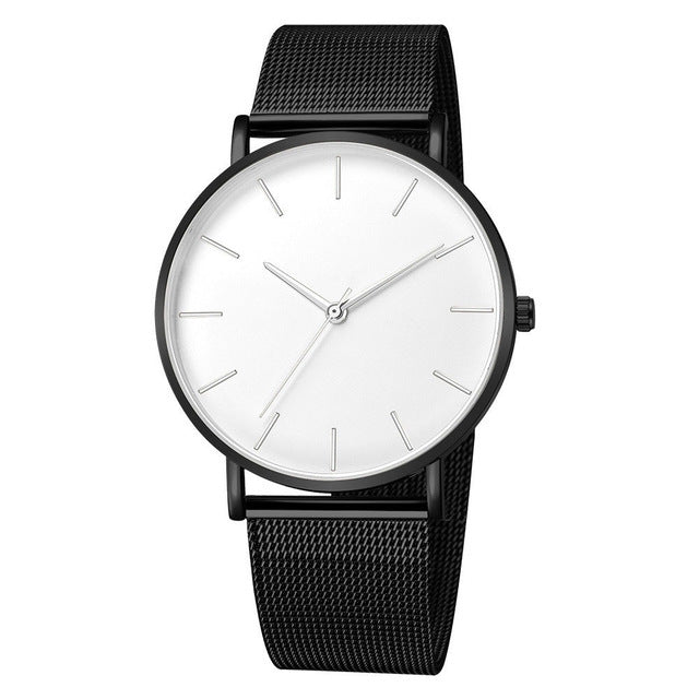 Geneva new men's watches ultra-thin simple mesh band watches men's watches foreign trade best selling men's watches wholesale Rebel