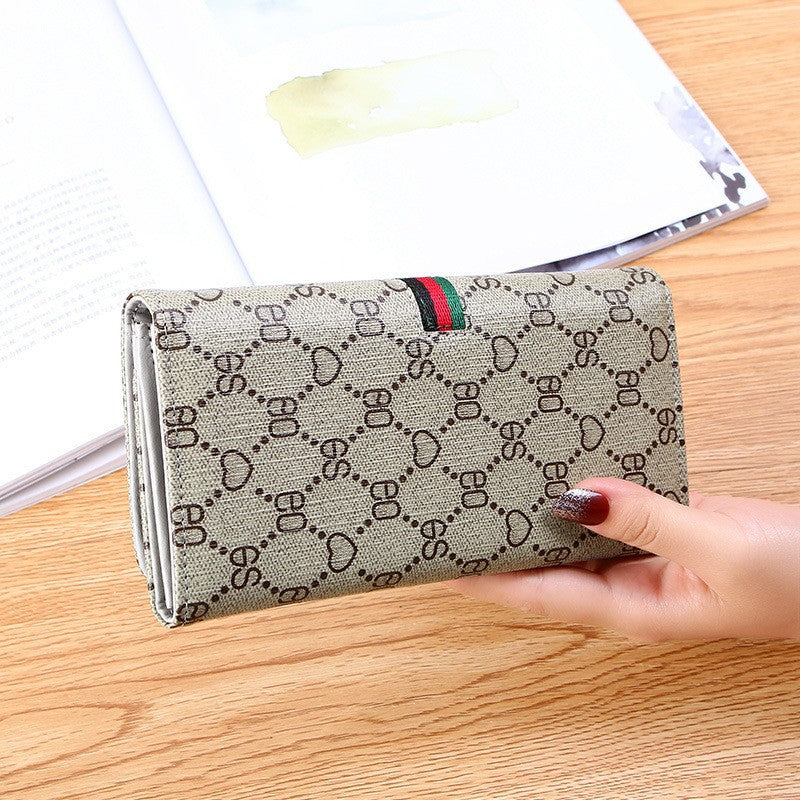 Long Wallet for Women 2024 New Fashion Simple Foldableing Multi-Functional Hand Wallet Card Holder Two-In-One Wallet Rebel
