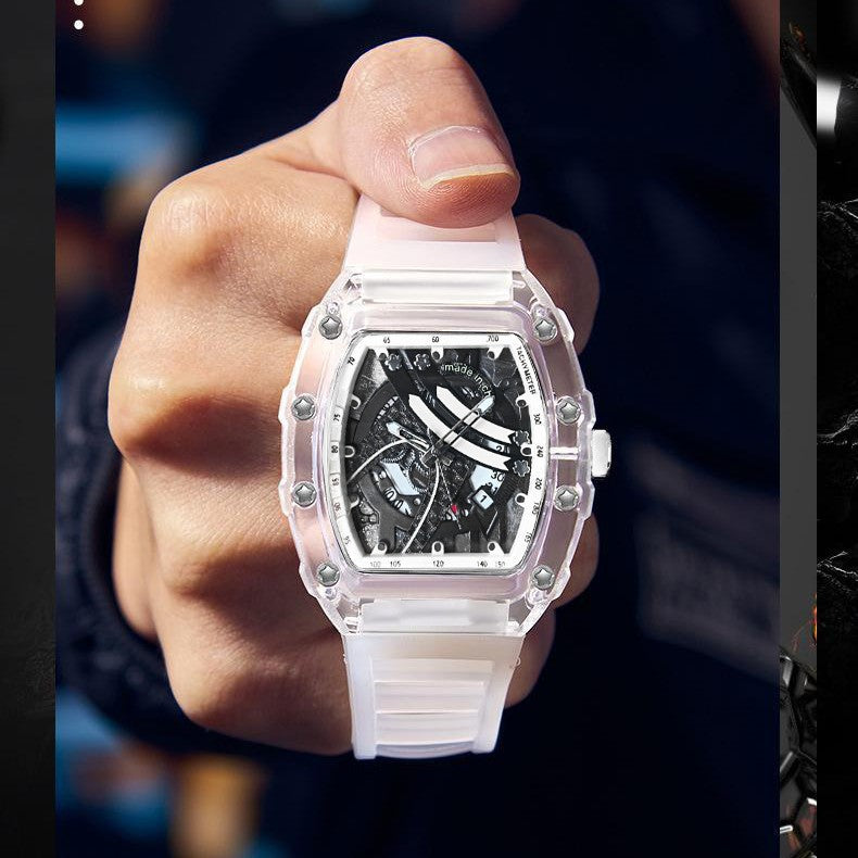 Zido's New Richard Men's Gift Barrel-Shaped Casual Youth High-End Fashion Handsome Trendyy Watch Rebel