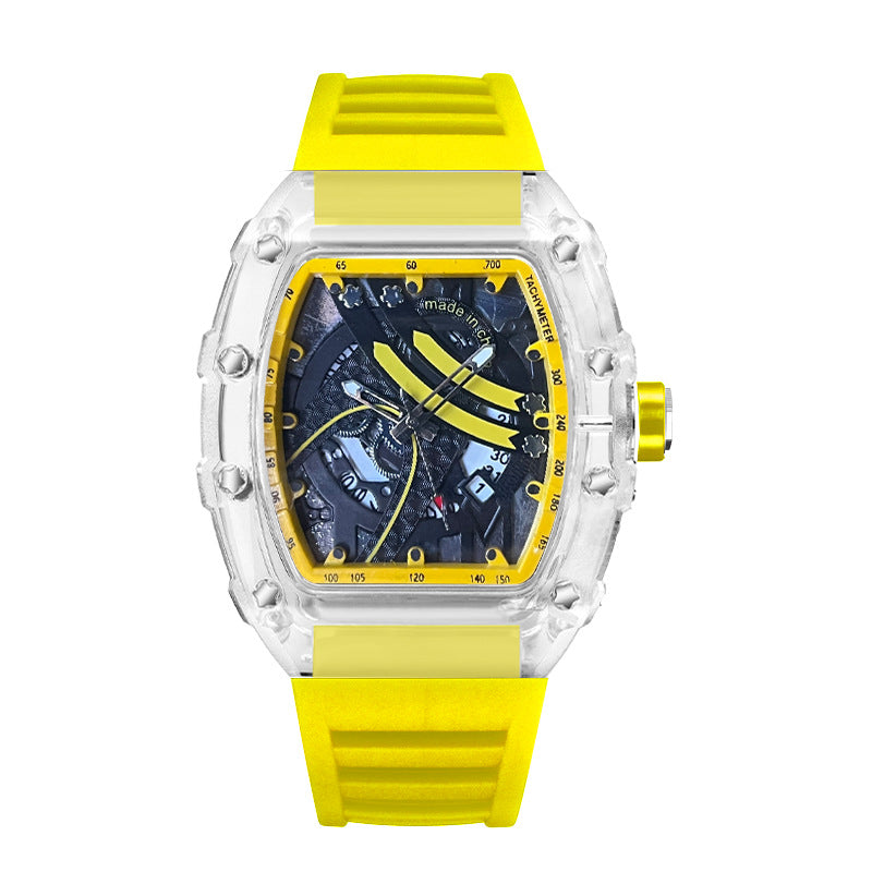 Zido's New Richard Men's Gift Barrel-Shaped Casual Youth High-End Fashion Handsome Trendyy Watch Rebel