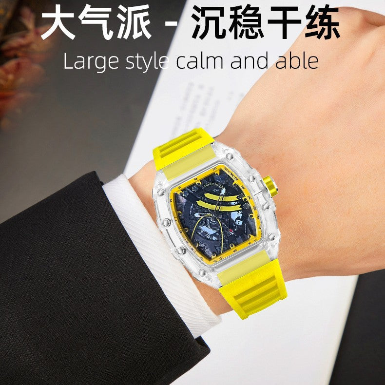 Zido's New Richard Men's Gift Barrel-Shaped Casual Youth High-End Fashion Handsome Trendyy Watch Rebel