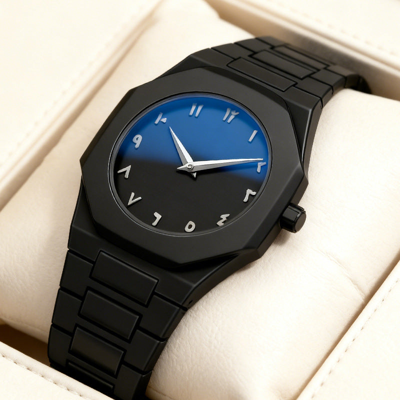 Arabic Numerals Hot Quartz Watch Casual Simple High Sense Neutral Waterproof Watch Southeast Asia Europe and America Flow Rebel