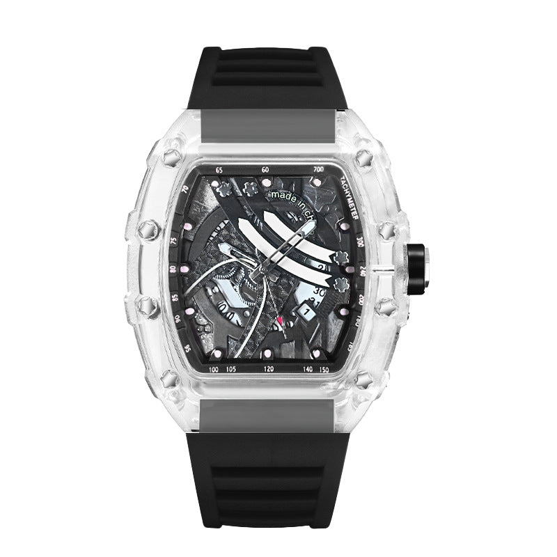 Zido's New Richard Men's Gift Barrel-Shaped Casual Youth High-End Fashion Handsome Trendyy Watch Rebel
