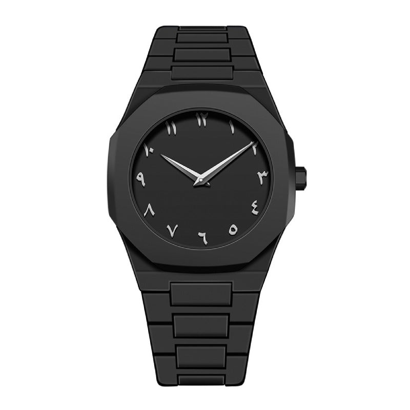 Arabic Numerals Hot Quartz Watch Casual Simple High Sense Neutral Waterproof Watch Southeast Asia Europe and America Flow Rebel