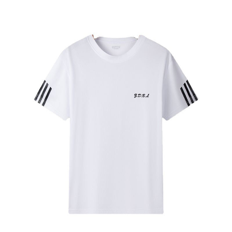 Sports Suit Men's Fitness Sweat Suit Summer Short-Sleeved T-Shirt Loose Quick-Drying Clothing Basketball Training Running Shorts Rebel