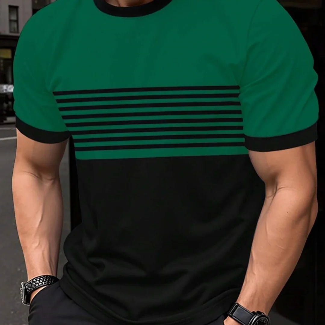 Oversized t-shirt Men's T Shirt Summer Fashion Casual Round Neck Short Sleeve Top Striped Printed Men's Clothing T-shirt
﻿ Rebel
