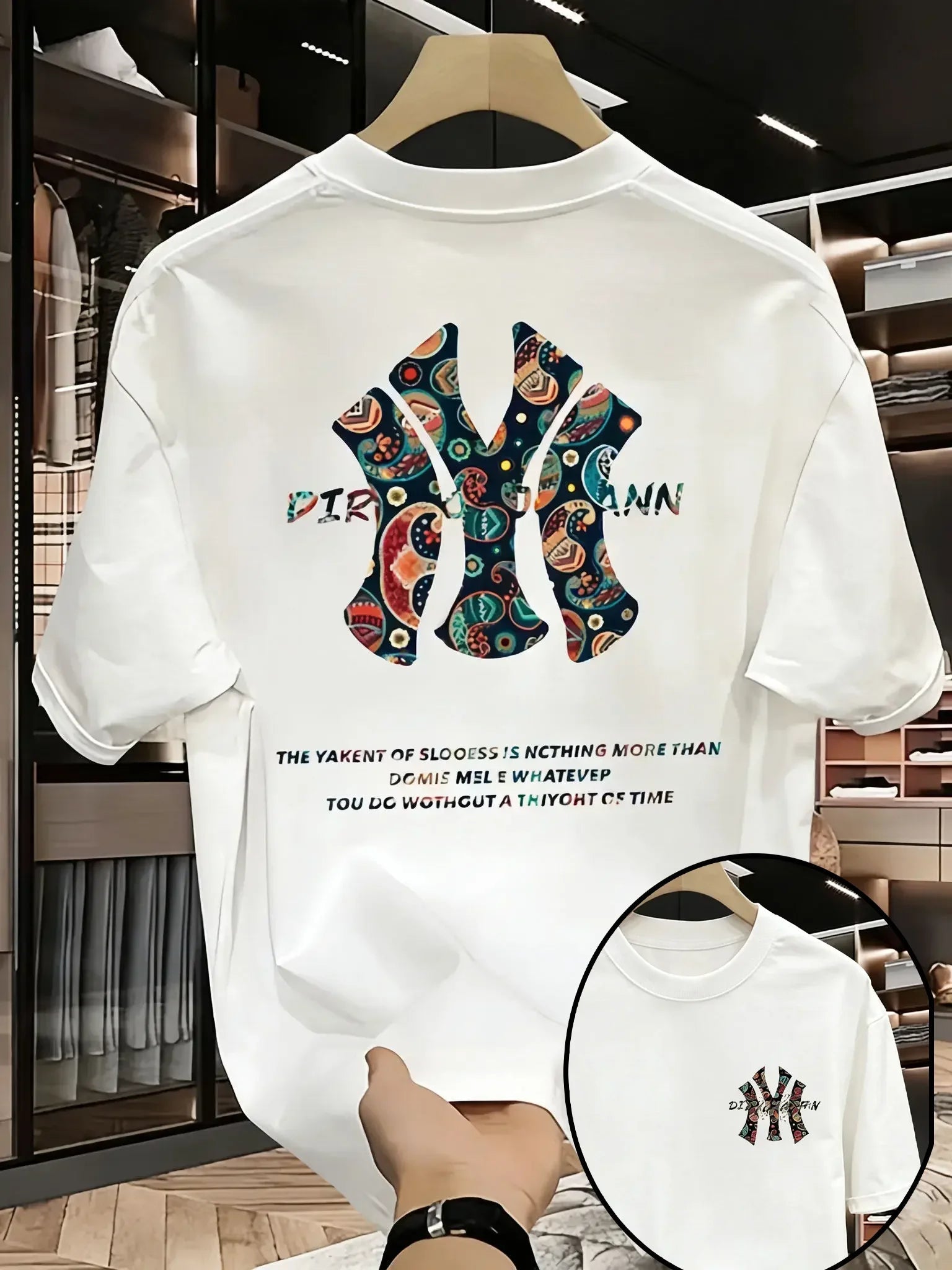 2026 New Trendy Street Printed Men's Short-sleeved T-shirt - A Street-style Comfortable Summer Loose Men's T-shirt Rebel