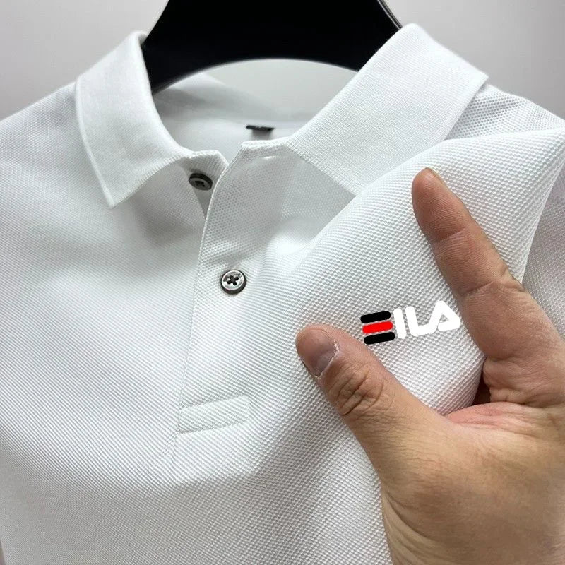 2025 Summer New Men's Lapel Embroidered Polo Shirt and Anti pilling Polo Shirt Short Sleeve Casual Hot Sale Rebel