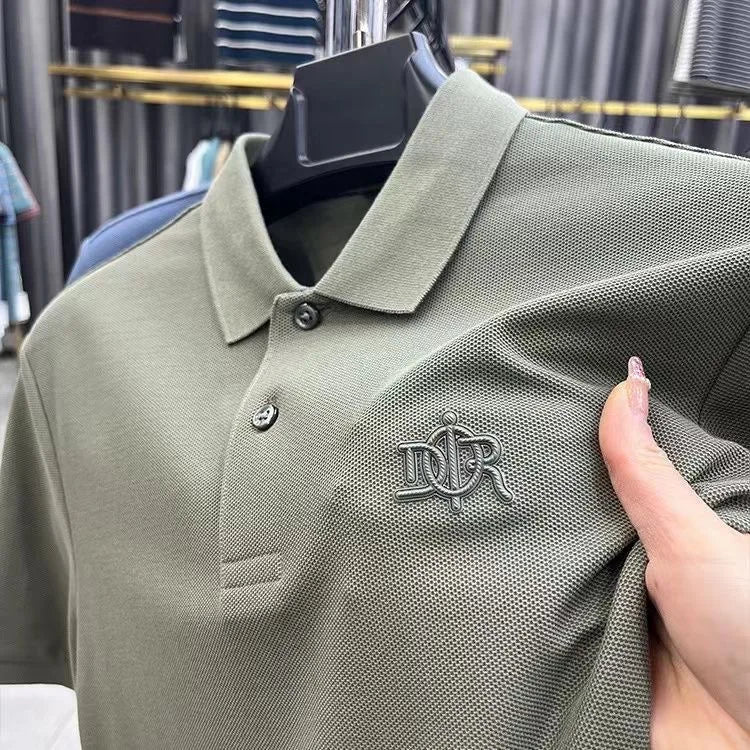 100% cotton high-end breathable short sleeve POLO shirt men 2024summer luxury brand embroidery Paul T-shirt fashion men's wear Rebel