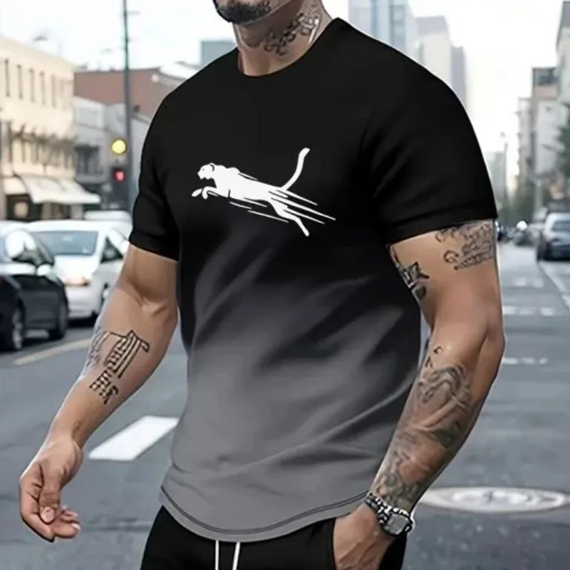 Animal T-Shirts For Men 3d Print T-Shirt Mens Sports T-Shirt Street Fashion Short Sleeve Tee Shirts Loose Oversized Men Clothing Rebel