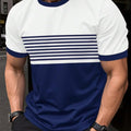 Oversized t-shirt Men's T Shirt Summer Fashion Casual Round Neck Short Sleeve Top Striped Printed Men's Clothing T-shirt
﻿ Rebel