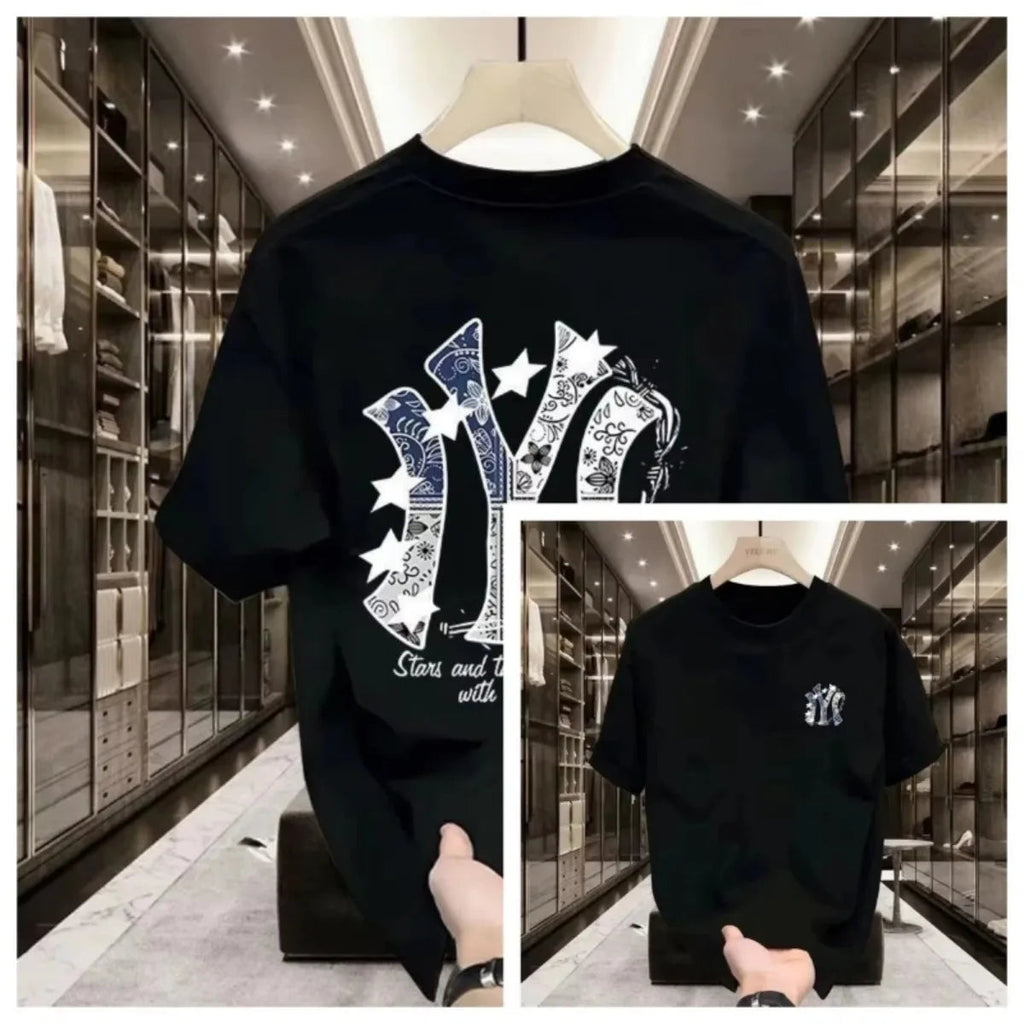 2026 New Trendy Street Printed Men's Short-sleeved T-shirt - A Street-style Comfortable Summer Loose Men's T-shirt Rebel