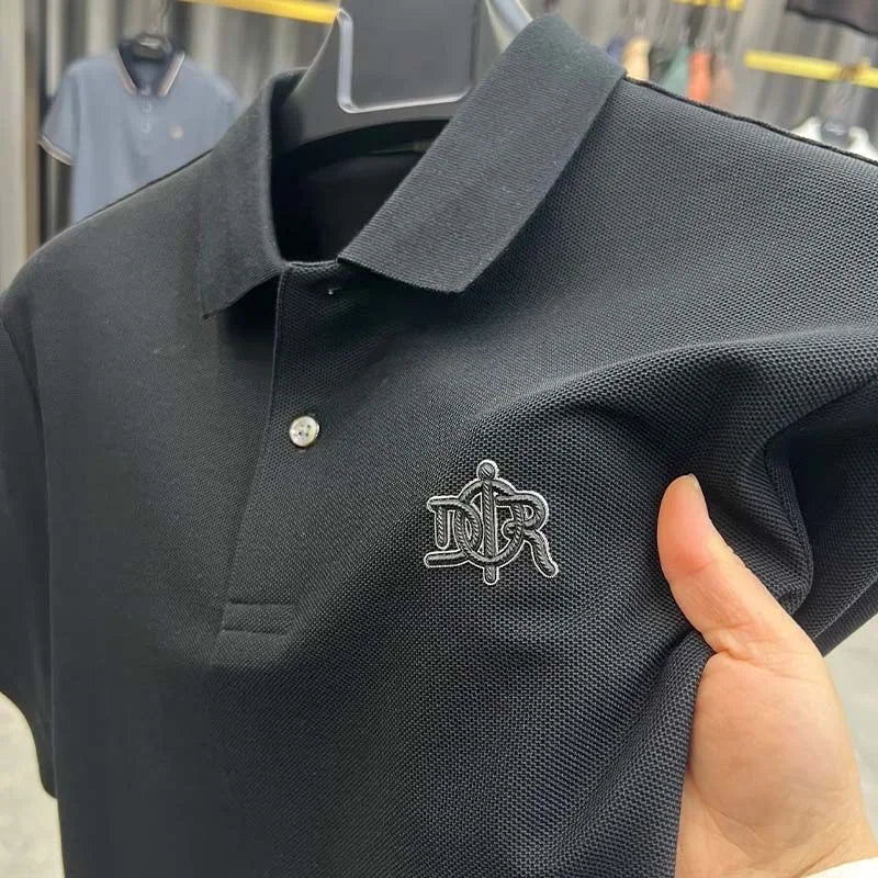 100% cotton high-end breathable short sleeve POLO shirt men 2024summer luxury brand embroidery Paul T-shirt fashion men's wear Rebel
