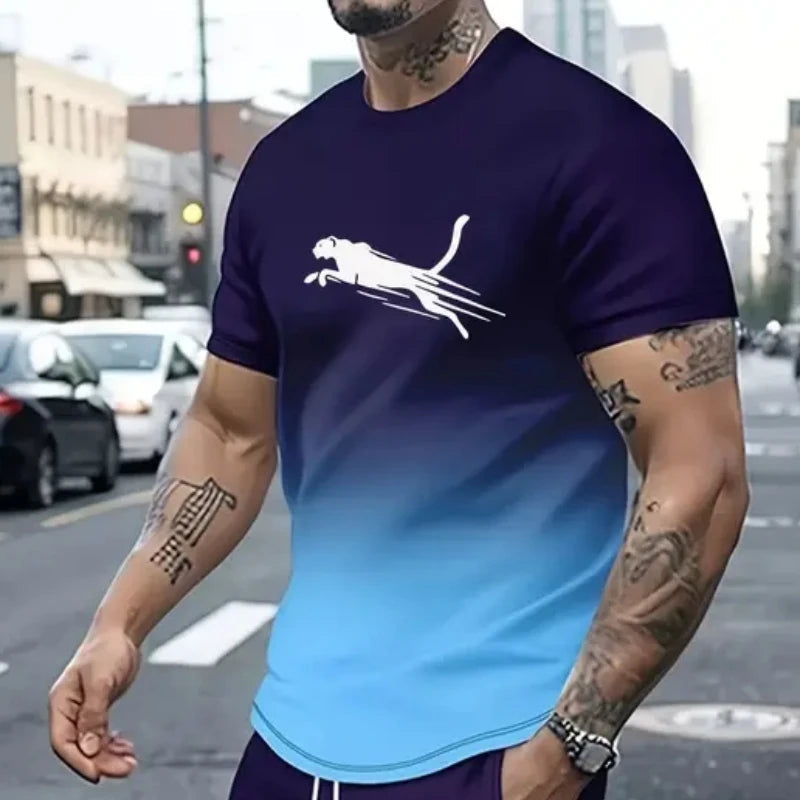 Animal T-Shirts For Men 3d Print T-Shirt Mens Sports T-Shirt Street Fashion Short Sleeve Tee Shirts Loose Oversized Men Clothing Rebel