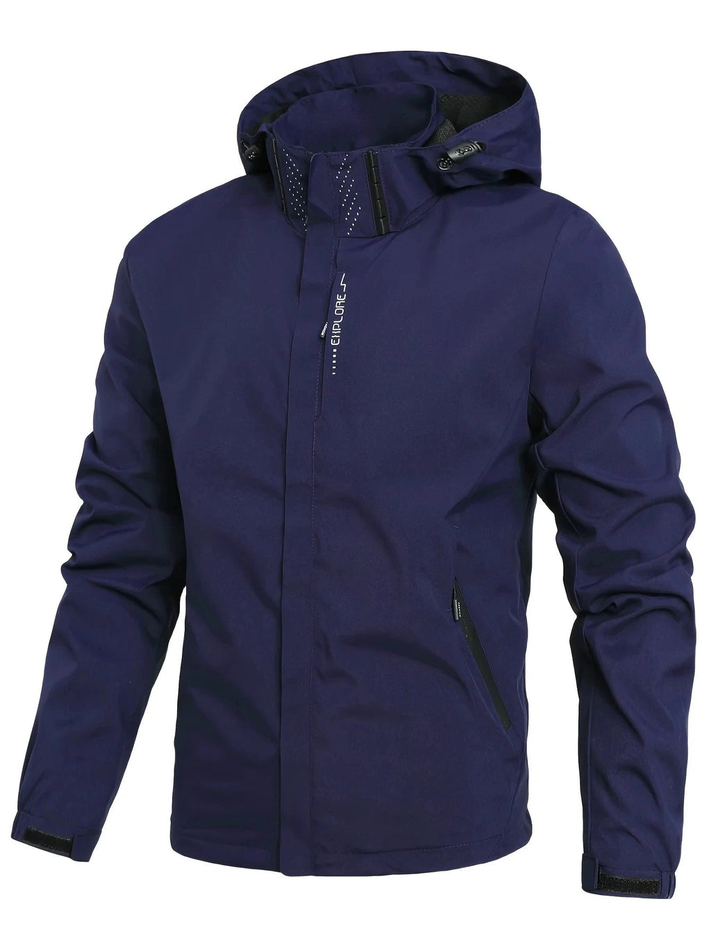 Men's Waterproof Rain Jacket Lightweight Outer Hooded Outdoor Raincoat Hiking Windproof Jacket Climbing Outdoor Jackets Rebel