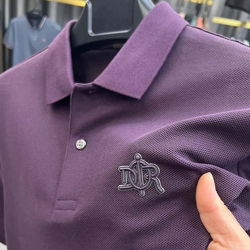 100% cotton high-end breathable short sleeve POLO shirt men 2024summer luxury brand embroidery Paul T-shirt fashion men's wear Rebel