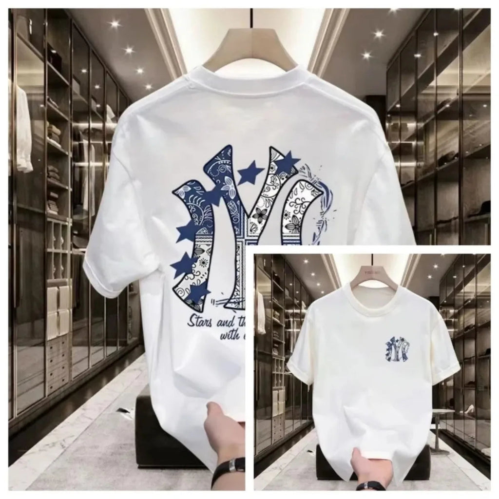 2026 New Trendy Street Printed Men's Short-sleeved T-shirt - A Street-style Comfortable Summer Loose Men's T-shirt Rebel