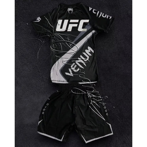 2026 Summer Bestseller New Boxing Suit Men's UFC Enthusiasts Fighting Night Quick Drying Training Shorts Set Fitness Set Rebel