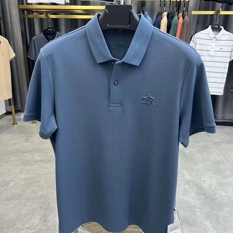 100% cotton high-end breathable short sleeve POLO shirt men 2024summer luxury brand embroidery Paul T-shirt fashion men's wear Rebel