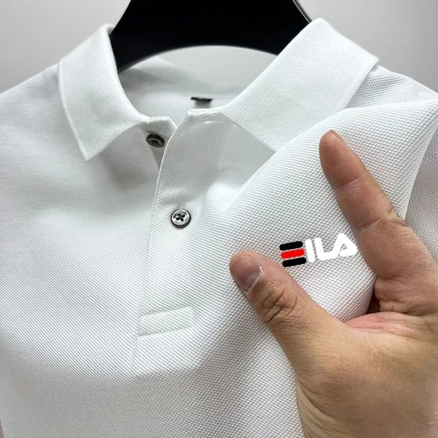 2025 Summer New Men's Lapel Embroidered Polo Shirt and Anti pilling Polo Shirt Short Sleeve Casual Hot Sale Rebel