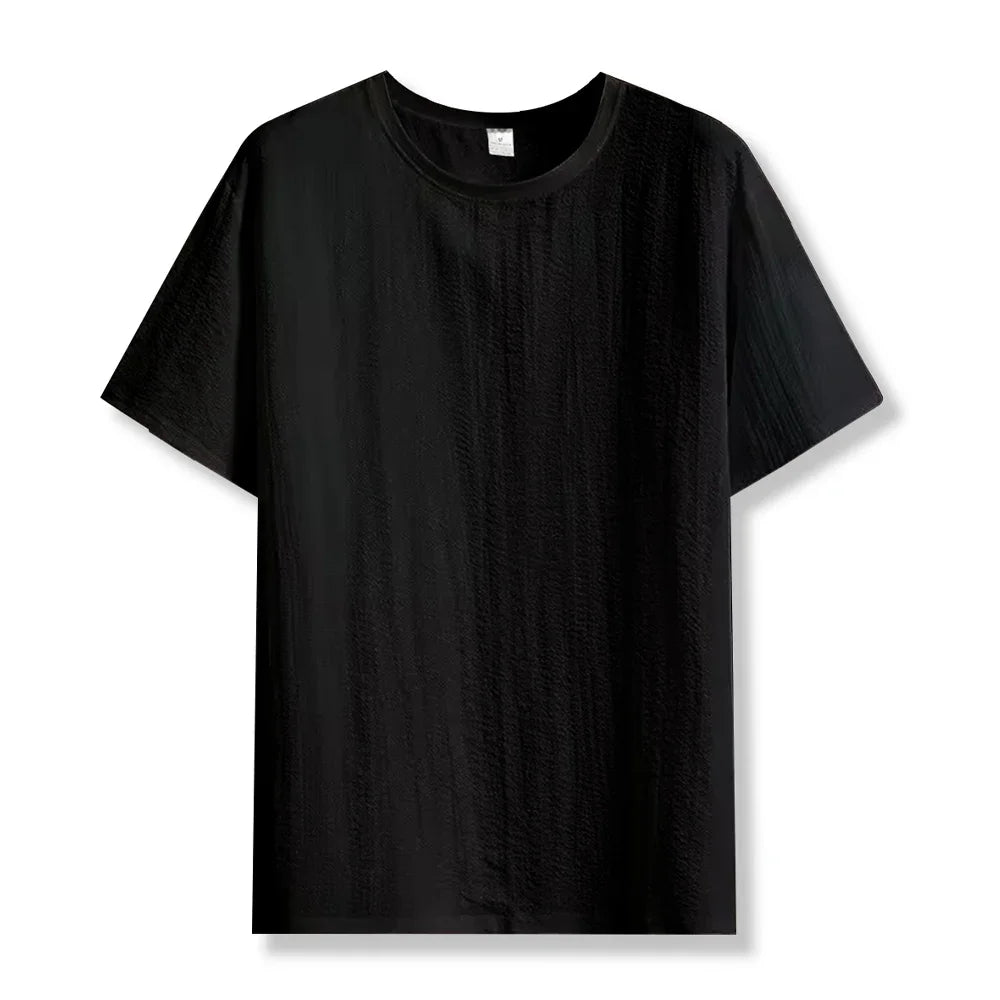 New Men's Casual T Shirt Ant Wrinkles T-Shirt Summer Half-Sleeved Loose Fashion T Shirt Base Shirt Solid Handsome Short-Sleeved Rebel