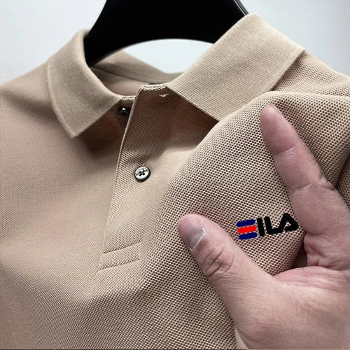 2025 Summer New Men's Lapel Embroidered Polo Shirt and Anti pilling Polo Shirt Short Sleeve Casual Hot Sale Rebel