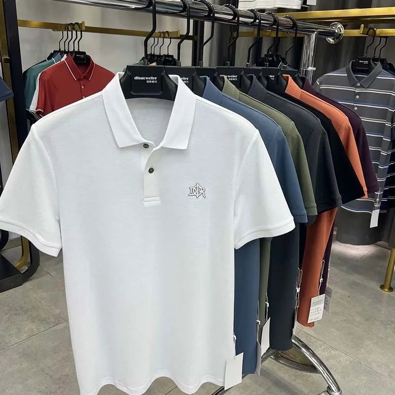 100% cotton high-end breathable short sleeve POLO shirt men 2024summer luxury brand embroidery Paul T-shirt fashion men's wear Rebel