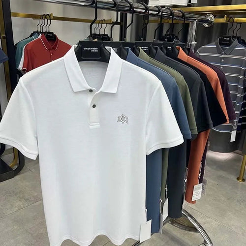 100% cotton high-end breathable short sleeve POLO shirt men 2024summer luxury brand embroidery Paul T-shirt fashion men's wear Rebel