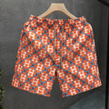Men Orange Full H Letter Beach Shorts Quick Dry Casual Pocket Swim Trunks Summer Holiday Luxury Pattern Sports Board Short Pants Rebel