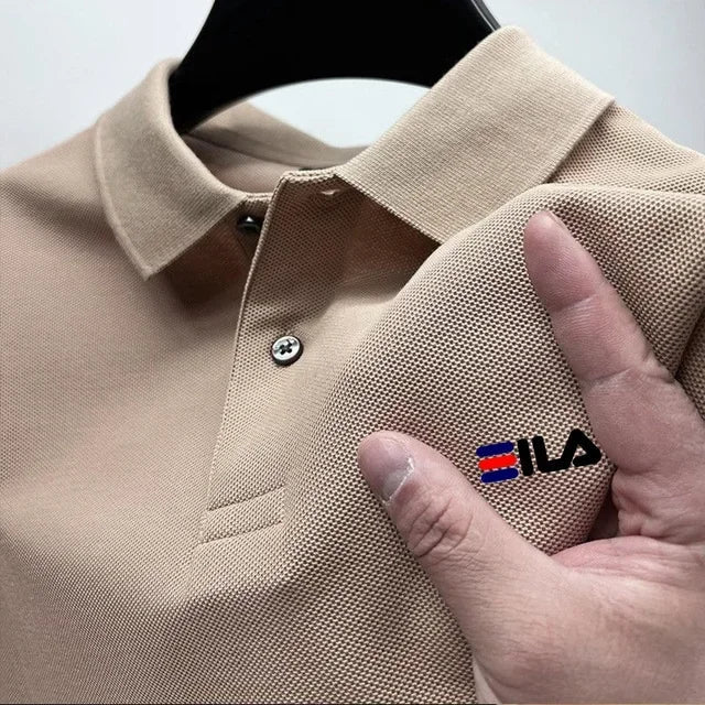2025 Summer New Men's Lapel Embroidered Polo Shirt and Anti pilling Polo Shirt Short Sleeve Casual Hot Sale Rebel