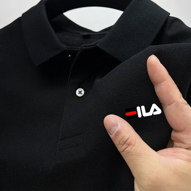 2025 Summer New Men's Lapel Embroidered Polo Shirt and Anti pilling Polo Shirt Short Sleeve Casual Hot Sale Rebel