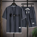 2025 Men's Short-sleeved T-shirt + Sports Shorts Two-piece Summer Fashion Breathable Fitness Casual Jogging Set. Rebel